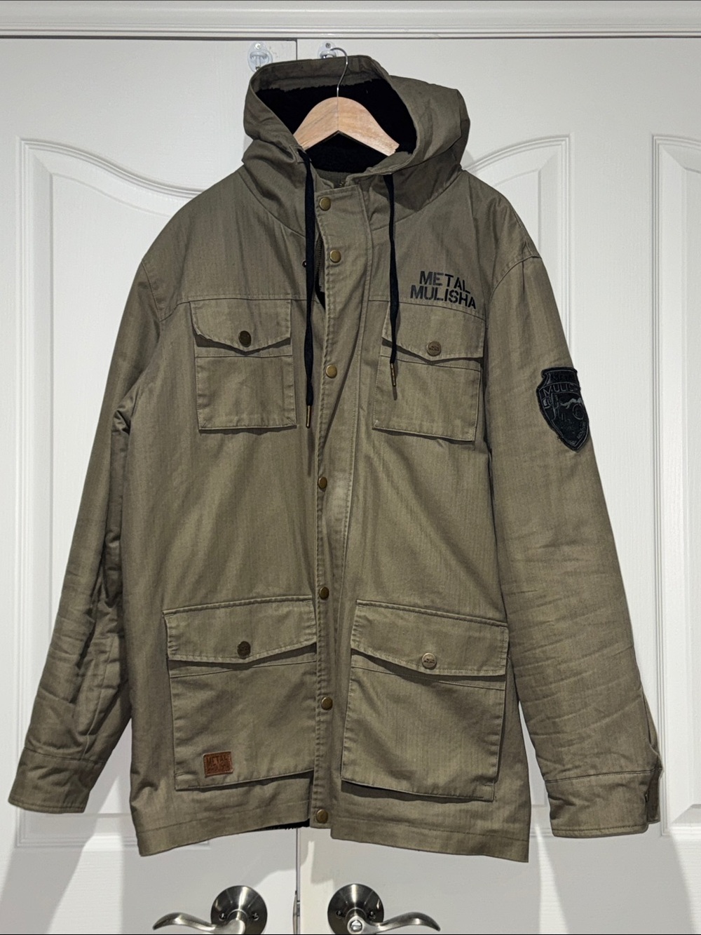 Metal Mulisha Olive Green Hooded Field Jacket